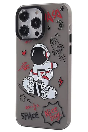 Newface Apple iPhone 14 Pro Max Kılıf Prada Desenli Kapak - Prada Siyah - 1