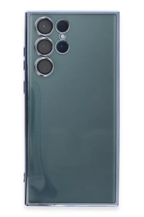 Newface Samsung Galaxy S22 Ultra Kılıf Razer Lensli Silikon - Açık Mavi
