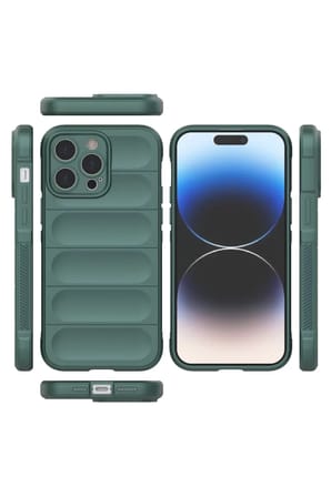 Newface Apple iPhone 14 Pro Kılıf Optimum Silikon - Koyu Yeşil