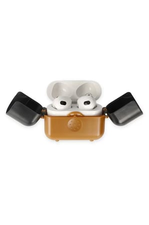 Newface Apple Airpods 3 (3.nesil) Basmalı Kılıf - Kahverengi-Siyah