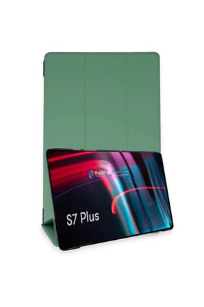 Newface Samsung Galaxy T970 Tab S7 Plus 12.4 Kılıf Tablet Smart Kılıf - Koyu Yeşil