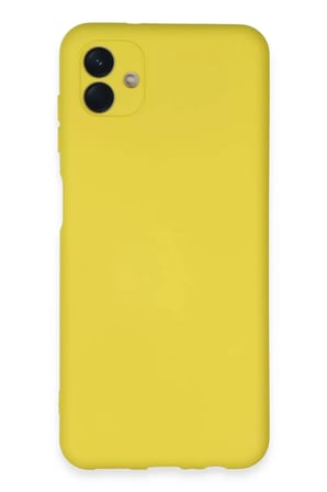 Newface Samsung Galaxy A04E Kılıf Nano içi Kadife Silikon - Sarı