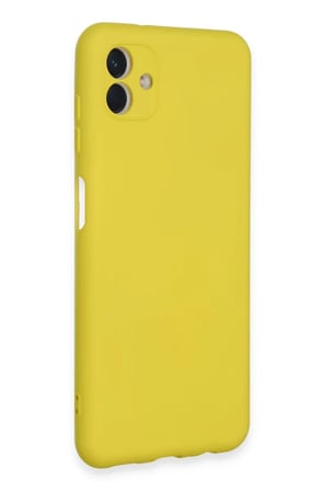 Newface Samsung Galaxy A04E Kılıf Nano içi Kadife Silikon - Sarı