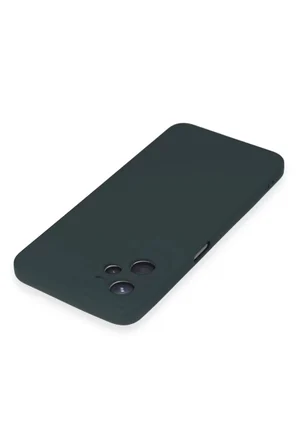 Newface Realme C35 Kılıf Nano içi Kadife Silikon - Koyu Yeşil