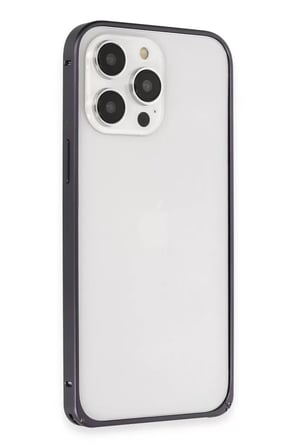Joko Apple iPhone 14 Pro Kılıf Metal Bumper Magneticsafe Kapak - Derin Mor