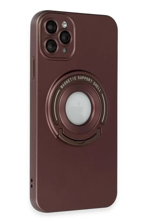 Newface Apple iPhone 12 Pro Kılıf Lukka Magneticsafe Kapak - Kahverengi