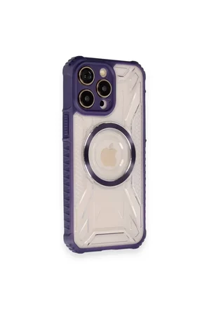 Newface Apple iPhone 12 Pro Kılıf Prag Magneticsafe Kapak - Derin Mor