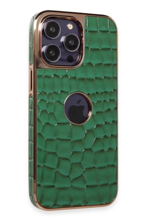 Newface Apple iPhone 14 Pro Kılıf Snake Kapak - Koyu Yeşil