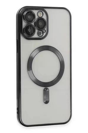 Newface Apple iPhone 15 Pro Max Kılıf Kross Magneticsafe Kapak - Siyah