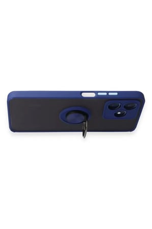 Newface Realme C53 Kılıf Montreal Yüzüklü Silikon Kapak - Lacivert