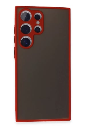 Newface Samsung Galaxy S24 Ultra Kılıf Montreal Silikon Kapak - Kırmızı