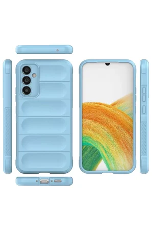 Newface Samsung Galaxy A15 4G Kılıf Optimum Silikon - Sky Blue