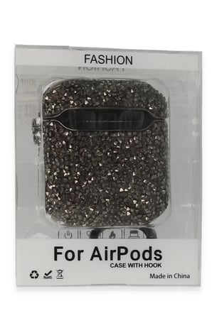 Newface Apple Airpods 2 (2.nesil) Mira Taşlı Kılıf - Siyah