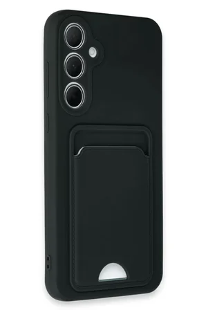 Newface Samsung Galaxy A35 5G Kılıf Kelvin Kartvizitli Silikon - Siyah