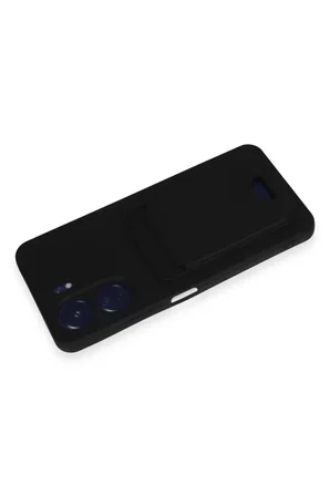 Newface Xiaomi Redmi 13C Kılıf Kelvin Kartvizitli Silikon - Siyah