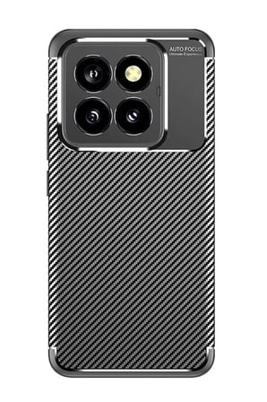 Newface Xiaomi Mi 14T Pro Kılıf Auto Focus Karbon Kapak - Siyah