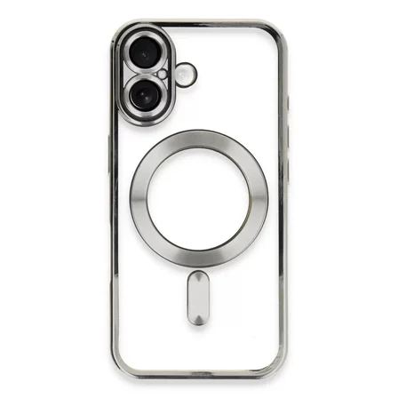 Newface Apple iPhone 16 Kılıf Kross Magneticsafe Kapak - Gümüş