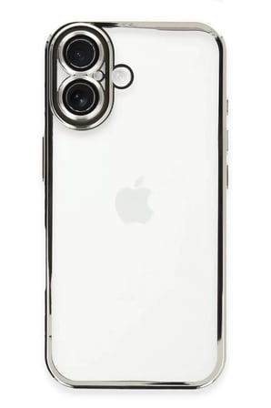 Newface Apple iPhone 16 Kılıf Razer Lensli Silikon - Gümüş