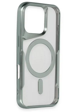 Newface Apple iPhone 16 Pro Max Kılıf Boyi Magsafe Silikon Kapak - Siyah