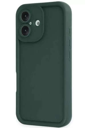 Newface Apple iPhone 16 Kılıf Viera Silikon - Koyu Yeşil