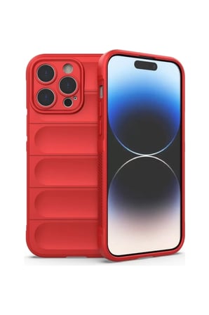 Newface Apple iPhone 16 Pro Max Kılıf Optimum Silikon - Kırmızı