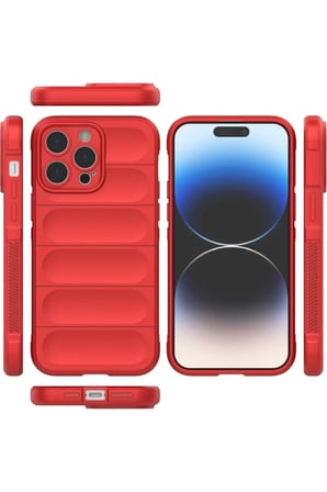 Newface Apple iPhone 16 Pro Max Kılıf Optimum Silikon - Kırmızı