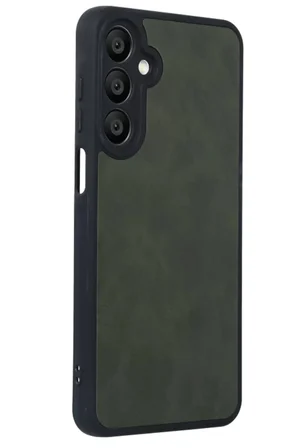 Newface Samsung Galaxy A16 5G Kılıf Aras Deri Kapak - Koyu Yeşil