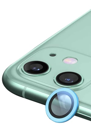 Newface Apple iPhone 12 Mini Raze Metal Kamera Lens - Mavi