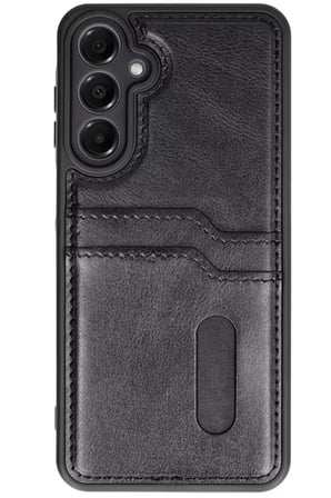 Newface Samsung Galaxy A16 5G Kılıf Sara Kartvizitli Deri Kılıf - Siyah