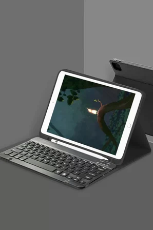 Newface Apple iPad Pro 11 (2022) Kılıf KC01 Smart Klavyeli Tablet Kılıfı - Siyah