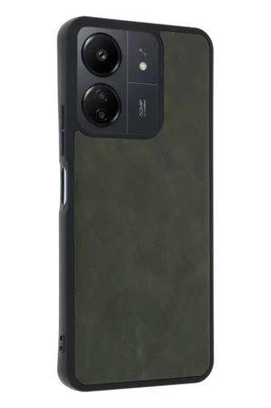 Newface Xiaomi Redmi 13C Kılıf Aras Deri Kapak - Açık Yeşil