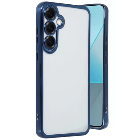 Newface Samsung Galaxy S25 Kılıf Razer Lensli Silikon - Lacivert