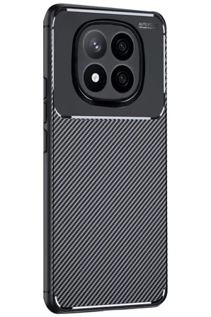 Newface Xiaomi Redmi Note 14 Pro 4G Kılıf Auto Focus Karbon Kapak - Siyah