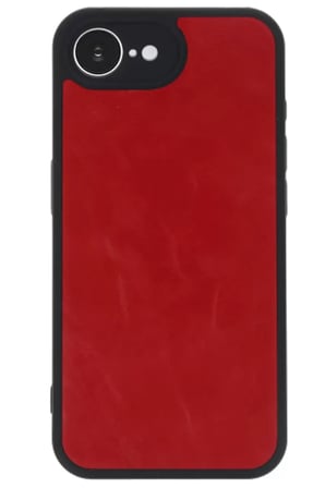 Newface Apple iPhone 16E Kılıf Aras Deri Kapak - Kırmızı
