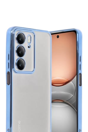 Newface Realme C75 4G Kılıf Razer Lensli Silikon - Açık Mavi