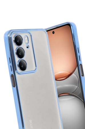 Newface Realme C75 4G Kılıf Razer Lensli Silikon - Açık Mavi