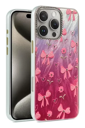 Newface Apple iPhone 16 Pro Kılıf Blade Aynalı Desenli Kapak - Desen 3