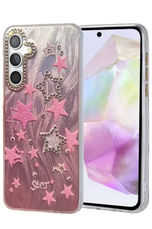 Newface Samsung Galaxy A35 5G Kılıf Blade Aynalı Desenli Kapak - Desen 7