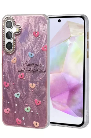 Newface Samsung Galaxy A35 5G Kılıf Blade Aynalı Desenli Kapak - Desen 8
