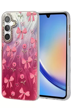 Newface Samsung Galaxy A34 5G Kılıf Blade Aynalı Desenli Kapak - Desen 3