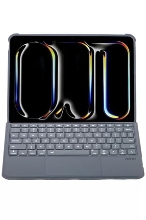 Newface Apple T5504D iPad Pro 11 (2024) Kılıf Palermo Ledli Klavyeli Standlı Tablet Kılıfı - Siyah