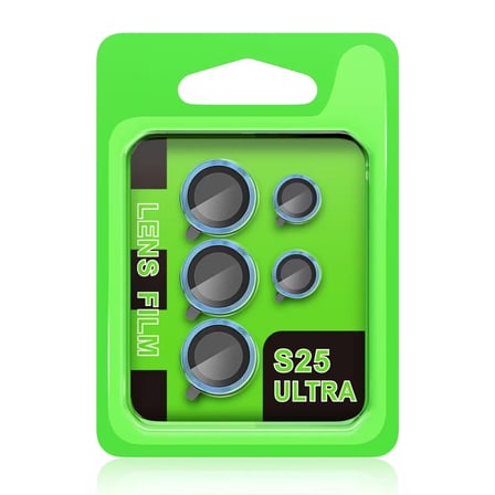 Newface Samsung Galaxy S25 Ultra Raze Metal Kamera Lens - Mavi