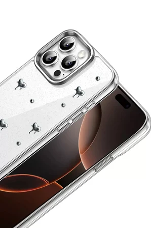 Newface Apple iPhone 16 Pro Max Fiyonk Desenli Kapak - Desen 1