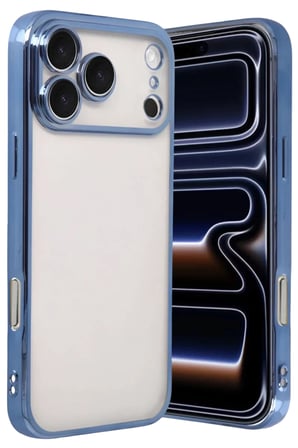 Newface Apple iPhone 17 Pro Max Razer Lensli Silikon - Açık Mavi