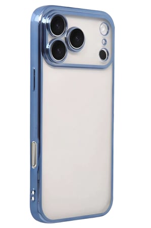 Newface Apple iPhone 17 Pro Max Razer Lensli Silikon - Açık Mavi