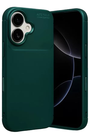 Newface Apple iPhone 17 Auto Focus Karbon Kapak - Koyu Yeşil