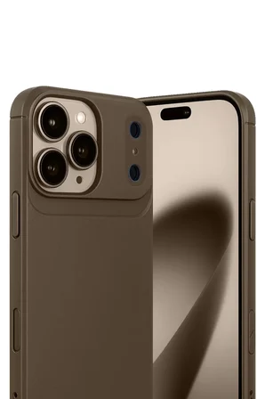 Newface Apple iPhone 17 Pro Auto Focus Karbon Kapak - Kahverengi