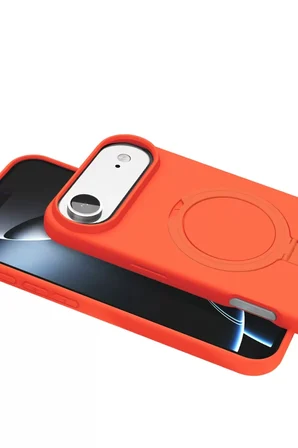 Newface Apple iPhone 17 Air Regal Magsafe Standlı Kapak - Turuncu