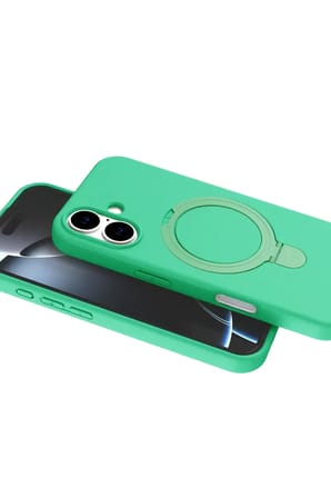 Newface Apple iPhone 16 Regal Magsafe Standlı Kapak - Yeşil
