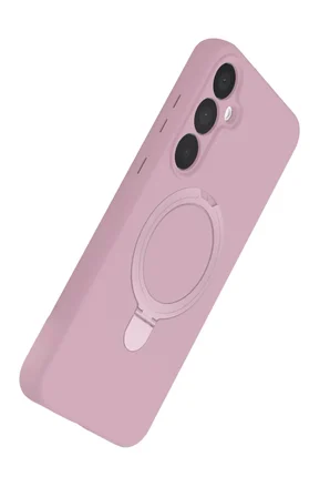 Newface Samsung Galaxy A25 5G Regal Magsafe Standlı Kapak - Açık Pembe